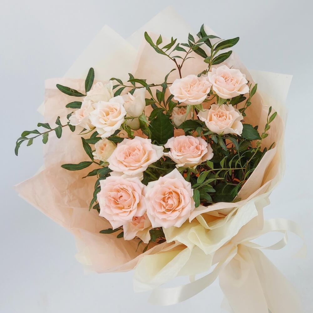 Кремовые кустовые розочки (XS)